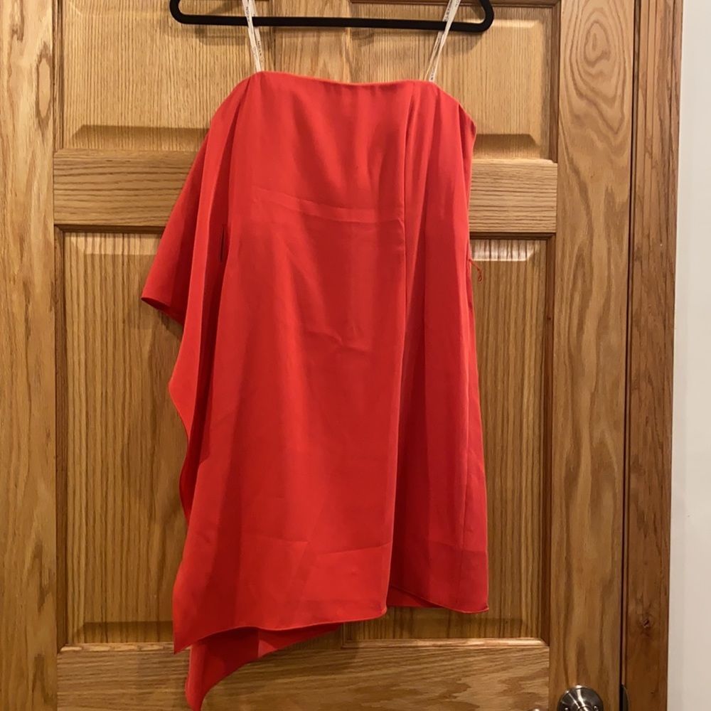 Halston Heritage One Sleeve Mini  Poppy - Picture 2 of 9